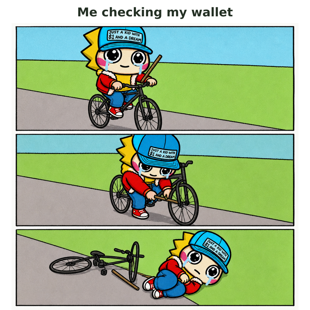 A Chog meme starring Chog Genesis #1786, inspired by Bike Fall.
